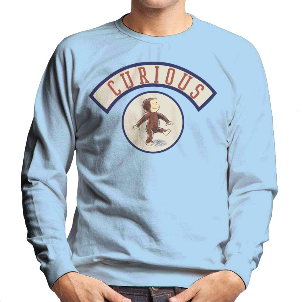Curious George Cute Walking Men's Sweatshirt-ALL + EVERY
