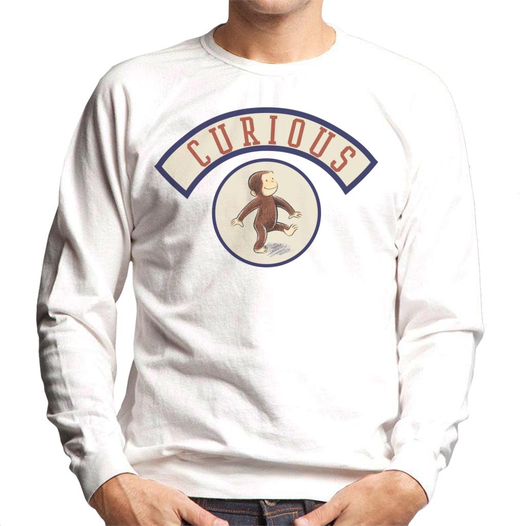 Curious George Cute Walking Men's Sweatshirt-ALL + EVERY