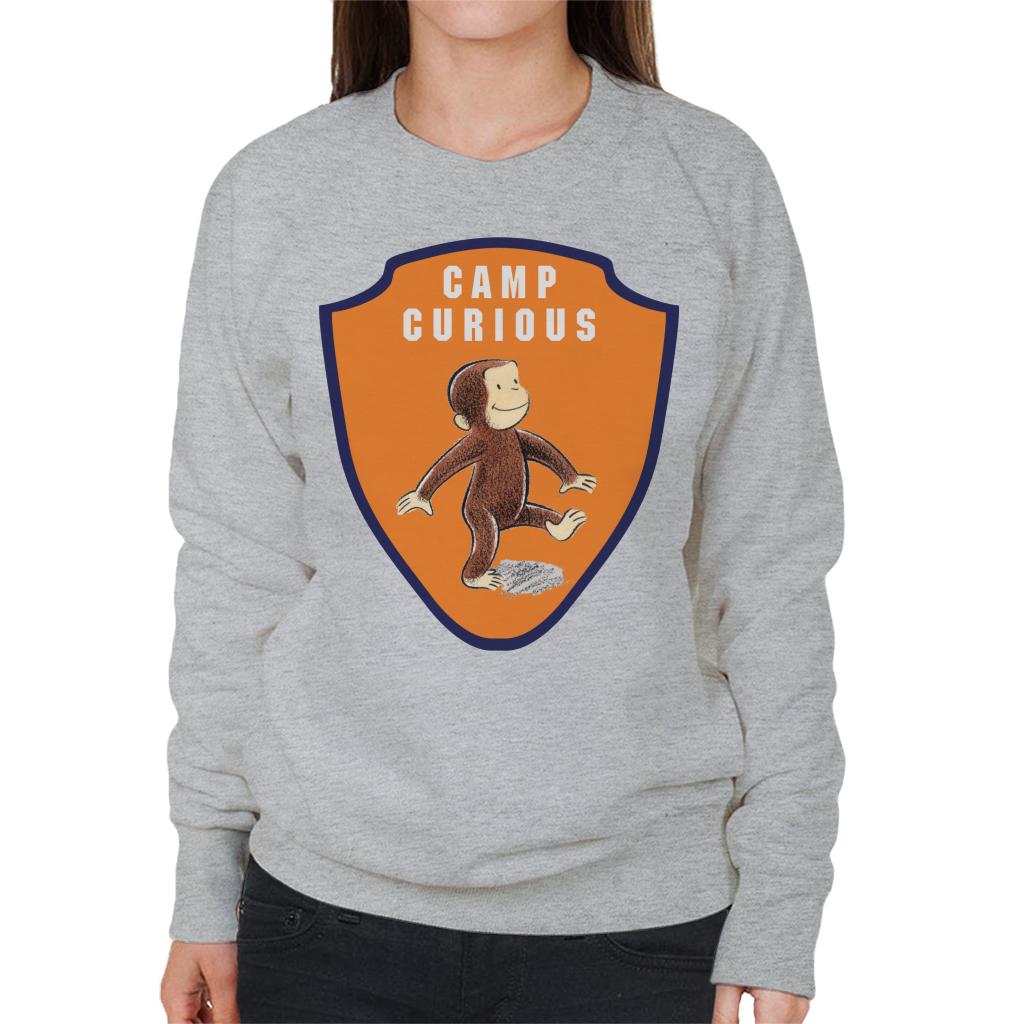 Curious George Camp Badge Women's Sweatshirt-ALL + EVERY