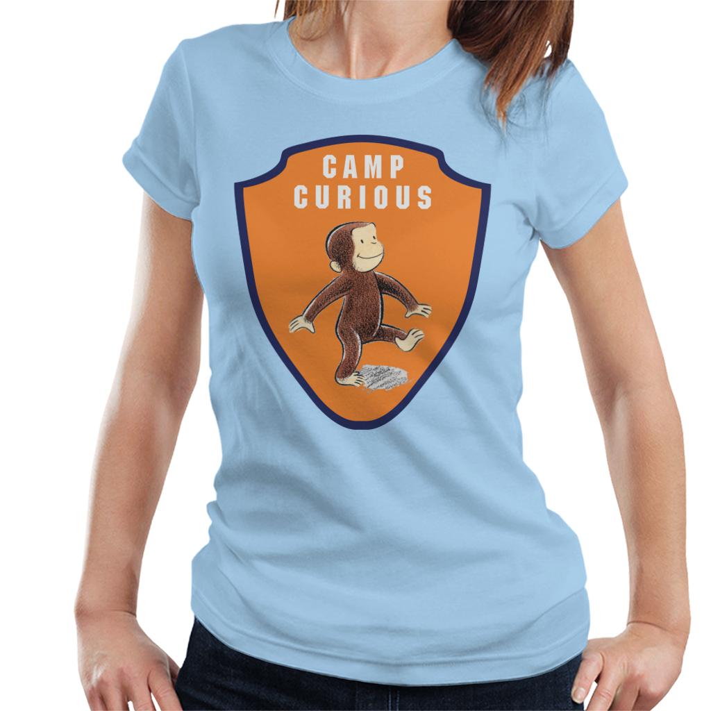 Curious George Camp Badge Women's T-Shirt-ALL + EVERY