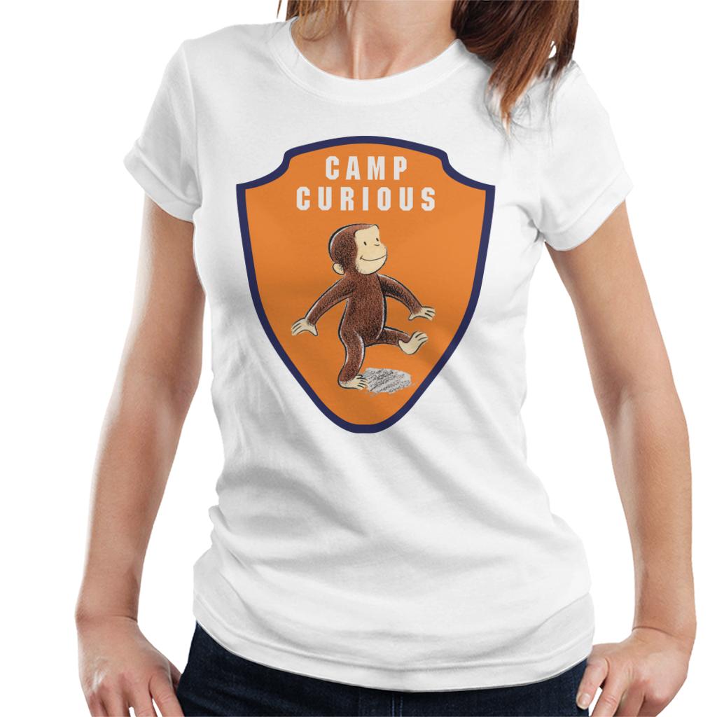 Curious George Camp Badge Women's T-Shirt-ALL + EVERY