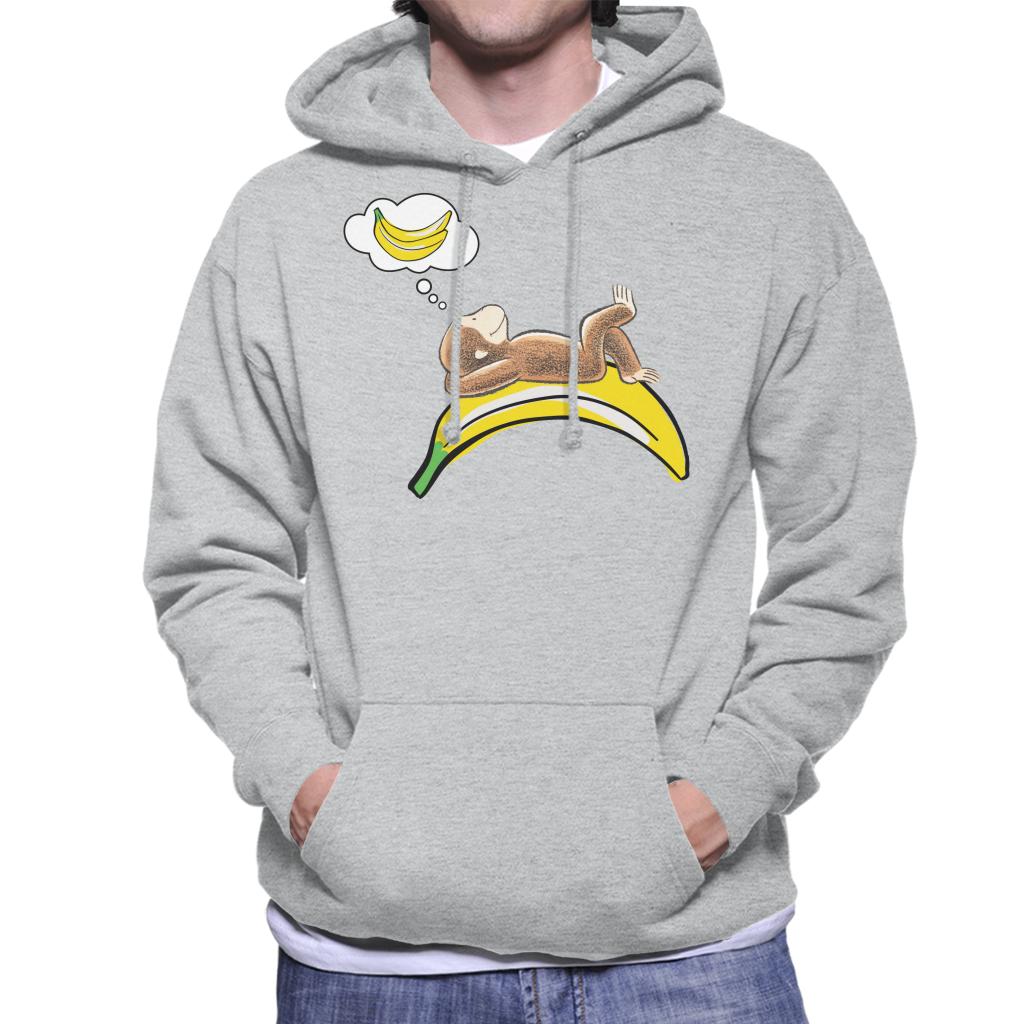 Curious George Dreaming Of Bananas Men's Hooded Sweatshirt-ALL + EVERY