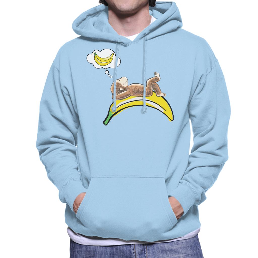 Curious George Dreaming Of Bananas Men's Hooded Sweatshirt-ALL + EVERY