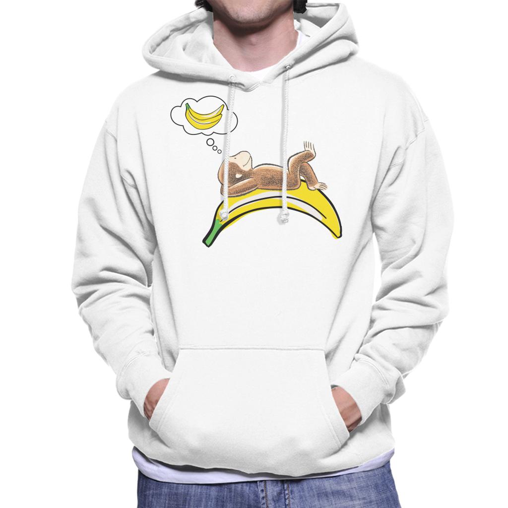 Curious George Dreaming Of Bananas Men's Hooded Sweatshirt-ALL + EVERY