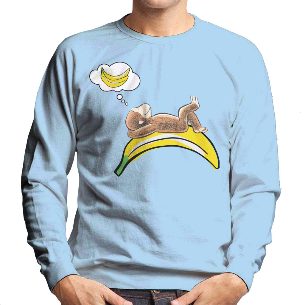 Curious George Dreaming Of Bananas Men's Sweatshirt-ALL + EVERY