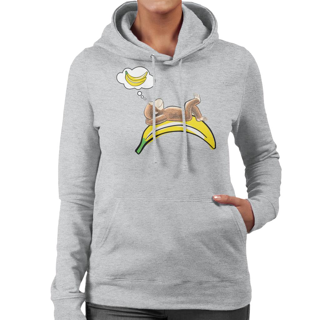 Curious George Dreaming Of Bananas Women's Hooded Sweatshirt-ALL + EVERY