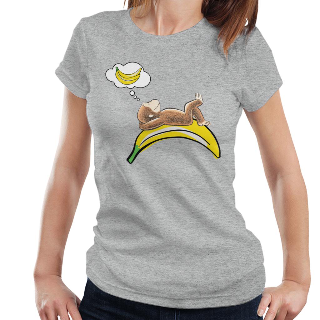 Curious George Dreaming Of Bananas Women's T-Shirt-ALL + EVERY