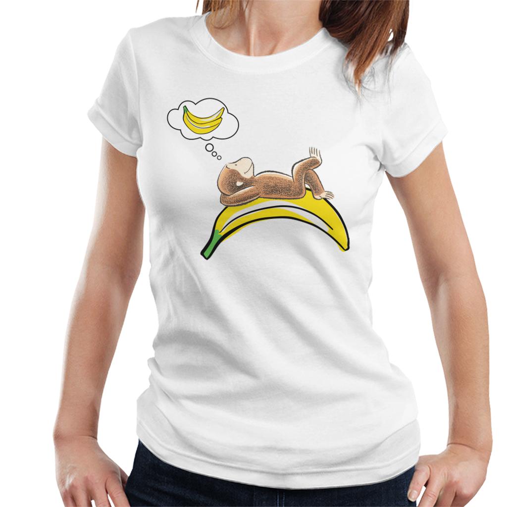 Curious George Dreaming Of Bananas Women's T-Shirt-ALL + EVERY