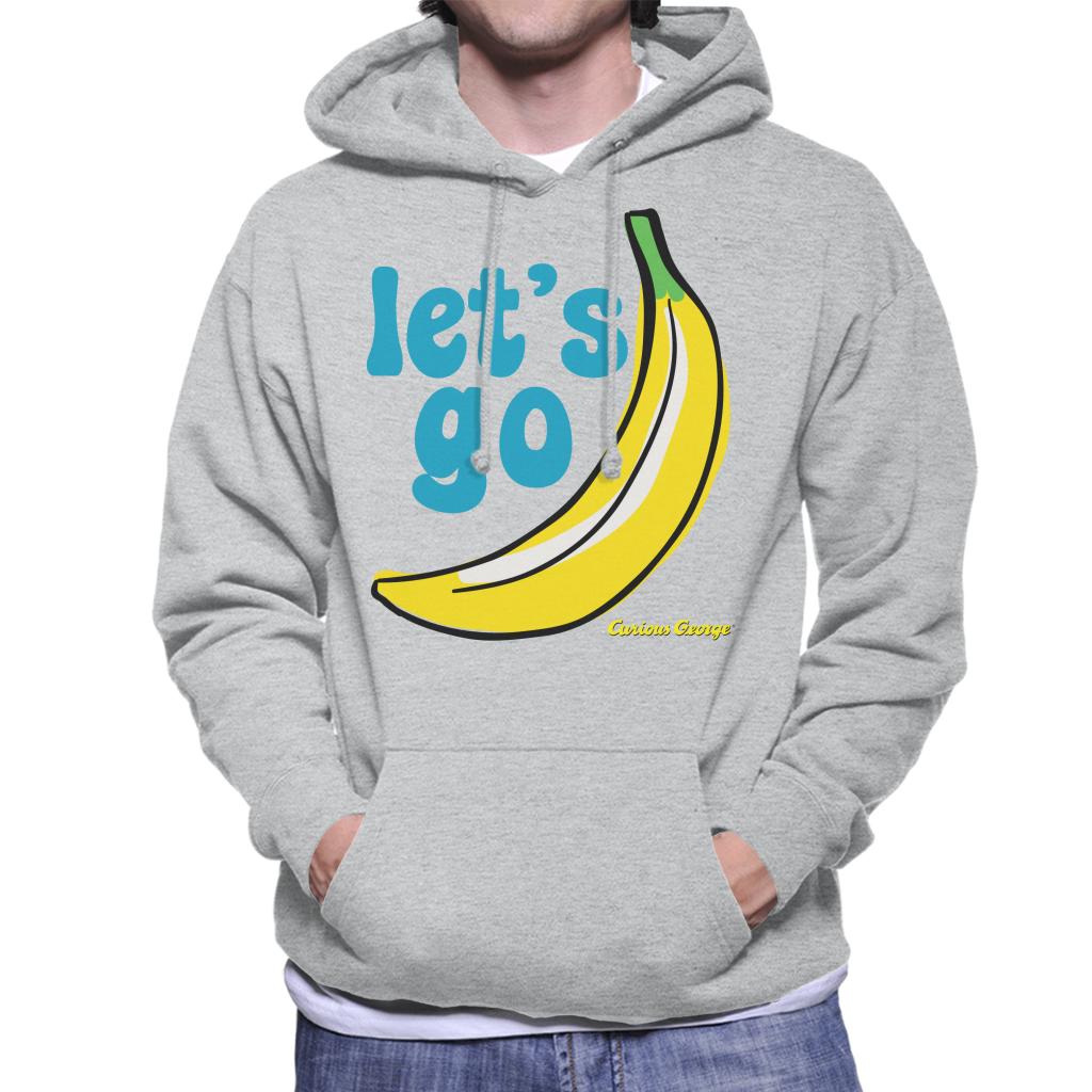 Curious George Let's Go Banana Men's Hooded Sweatshirt-ALL + EVERY