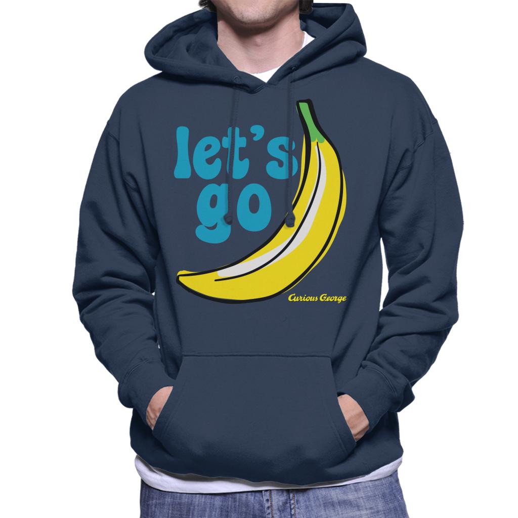 Curious George Let's Go Banana Men's Hooded Sweatshirt-ALL + EVERY