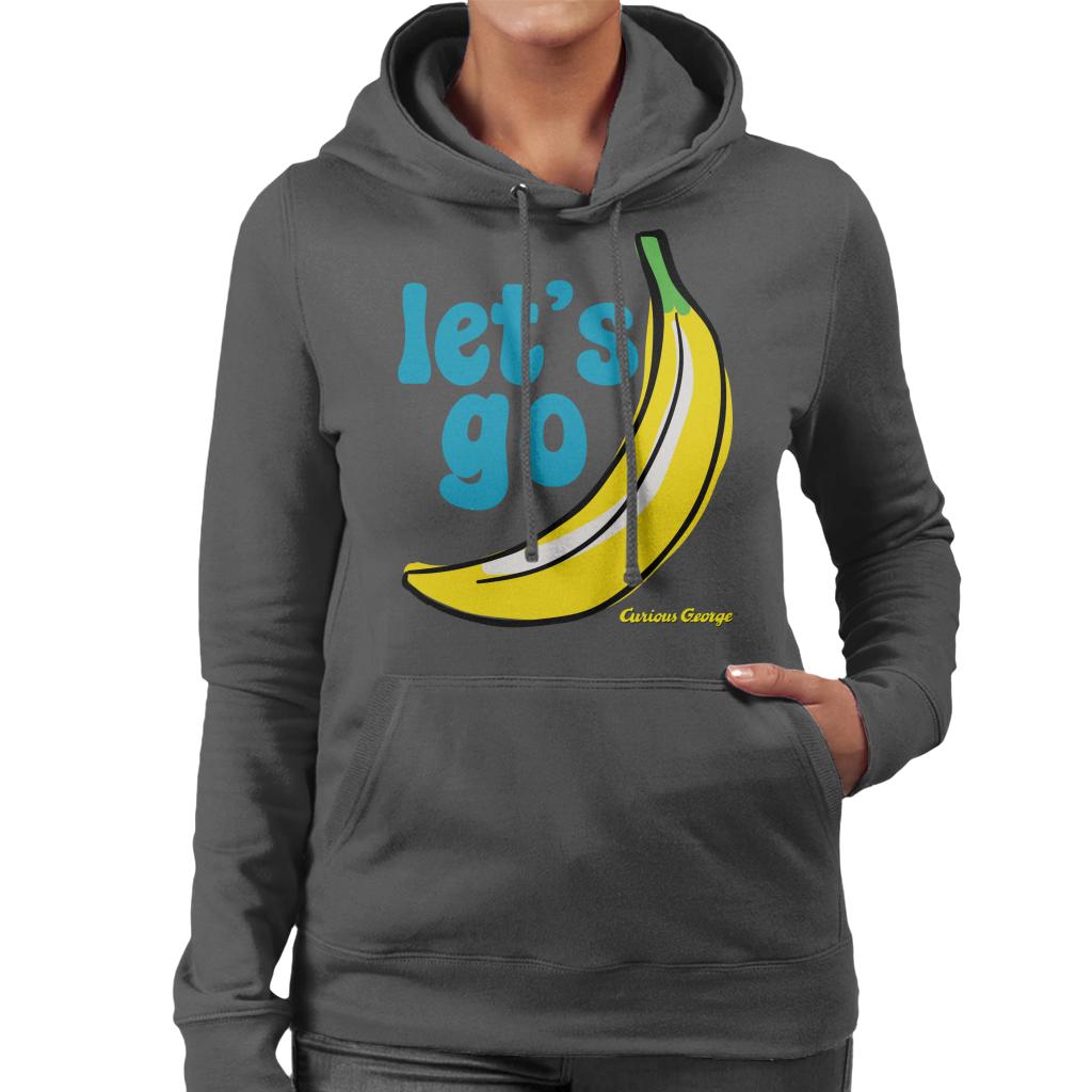 Curious George Let's Go Banana Women's Hooded Sweatshirt-ALL + EVERY