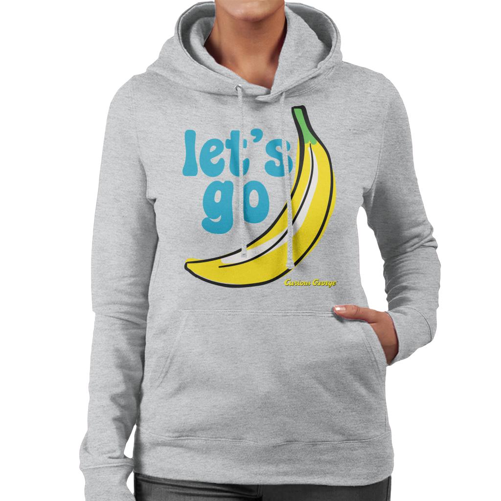 Curious George Let's Go Banana Women's Hooded Sweatshirt-ALL + EVERY