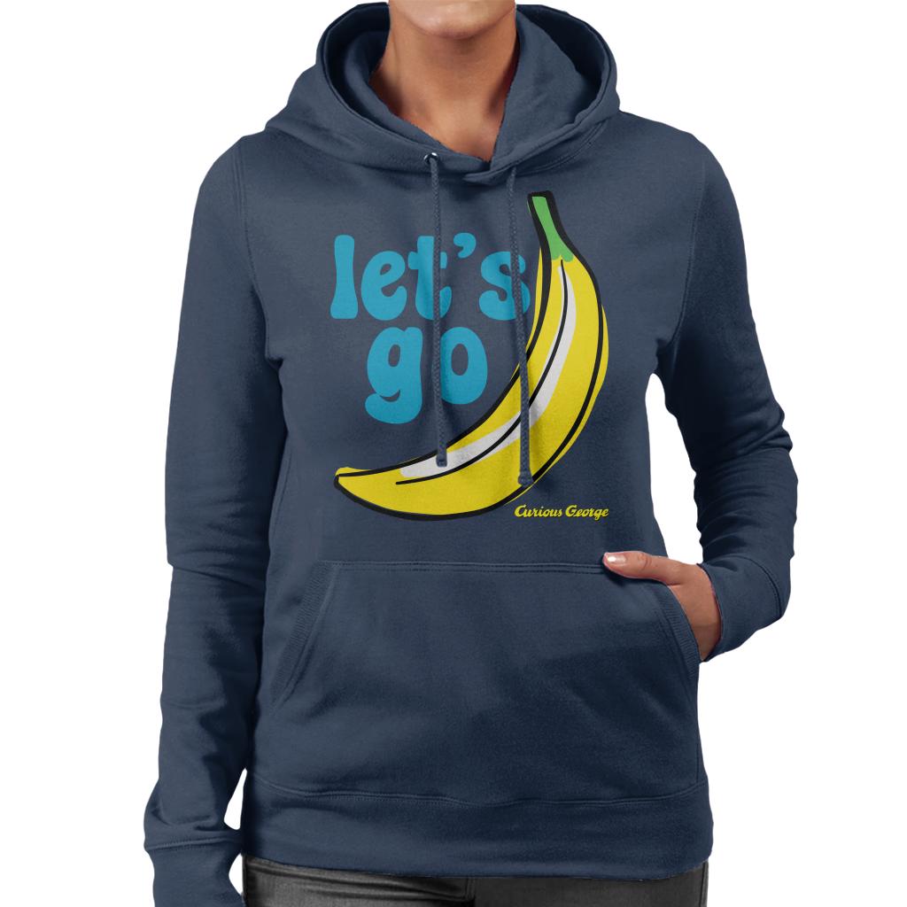 Curious George Let's Go Banana Women's Hooded Sweatshirt-ALL + EVERY