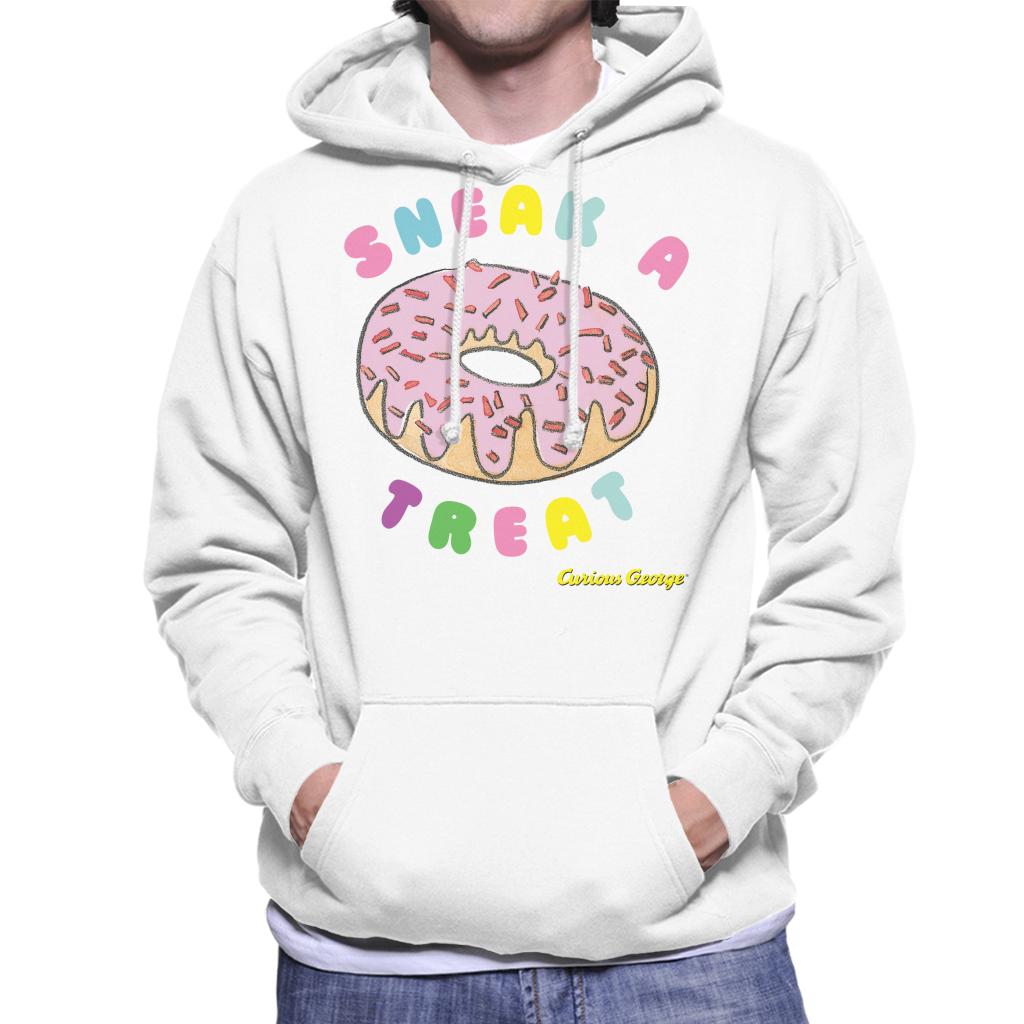 Curious George Sneak A Treat Donut Men's Hooded Sweatshirt-ALL + EVERY