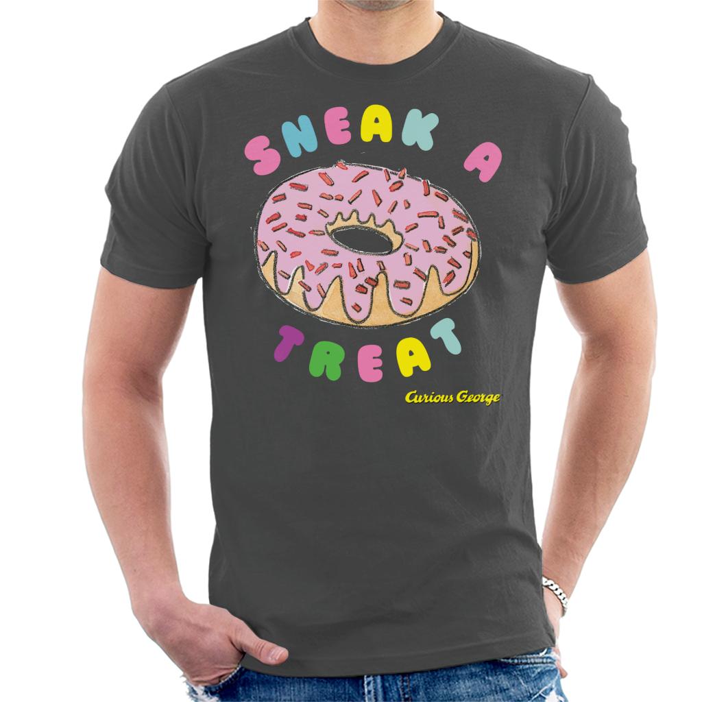 Curious George Sneak A Treat Donut Men's T-Shirt-ALL + EVERY