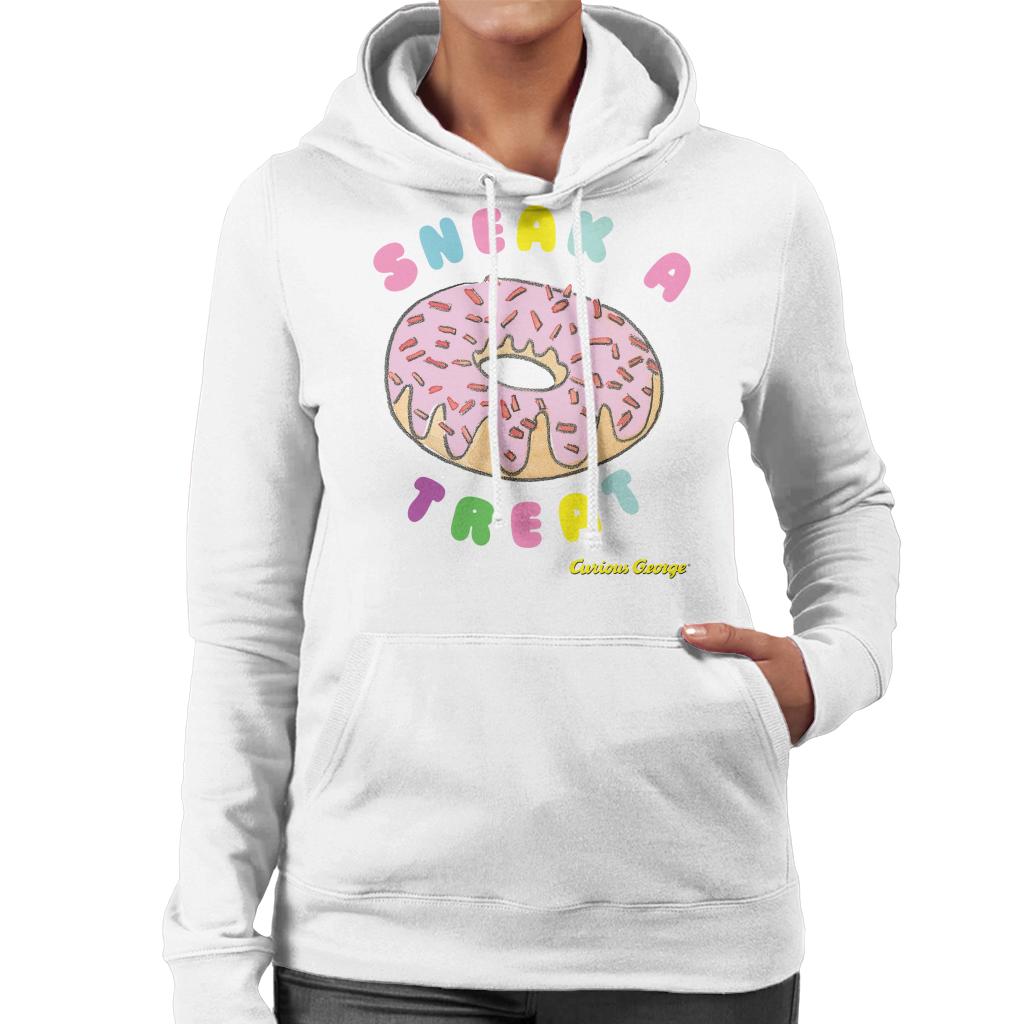 Curious George Sneak A Treat Donut Women's Hooded Sweatshirt-ALL + EVERY