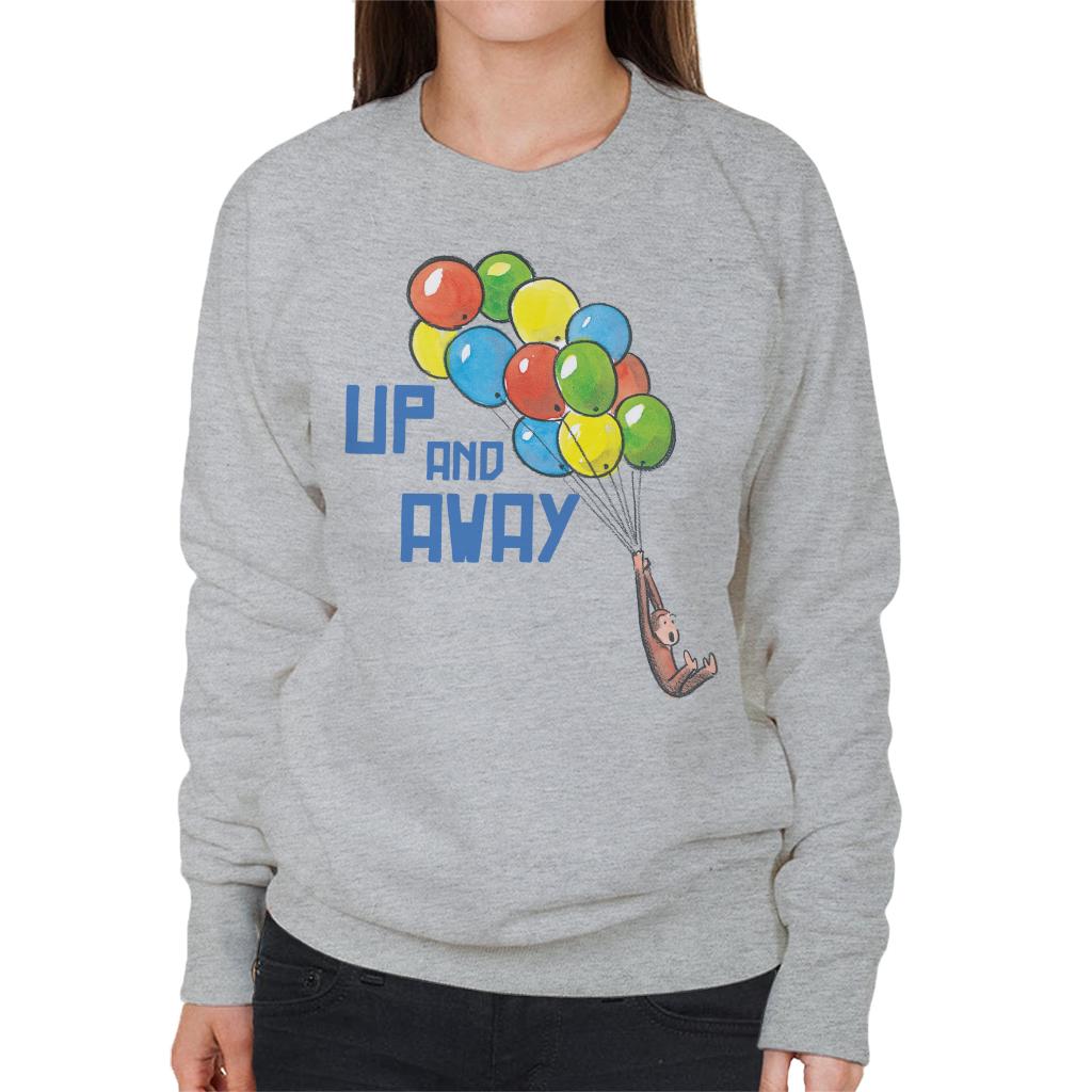 Curious George Up And Away Balloons Women's Sweatshirt-ALL + EVERY