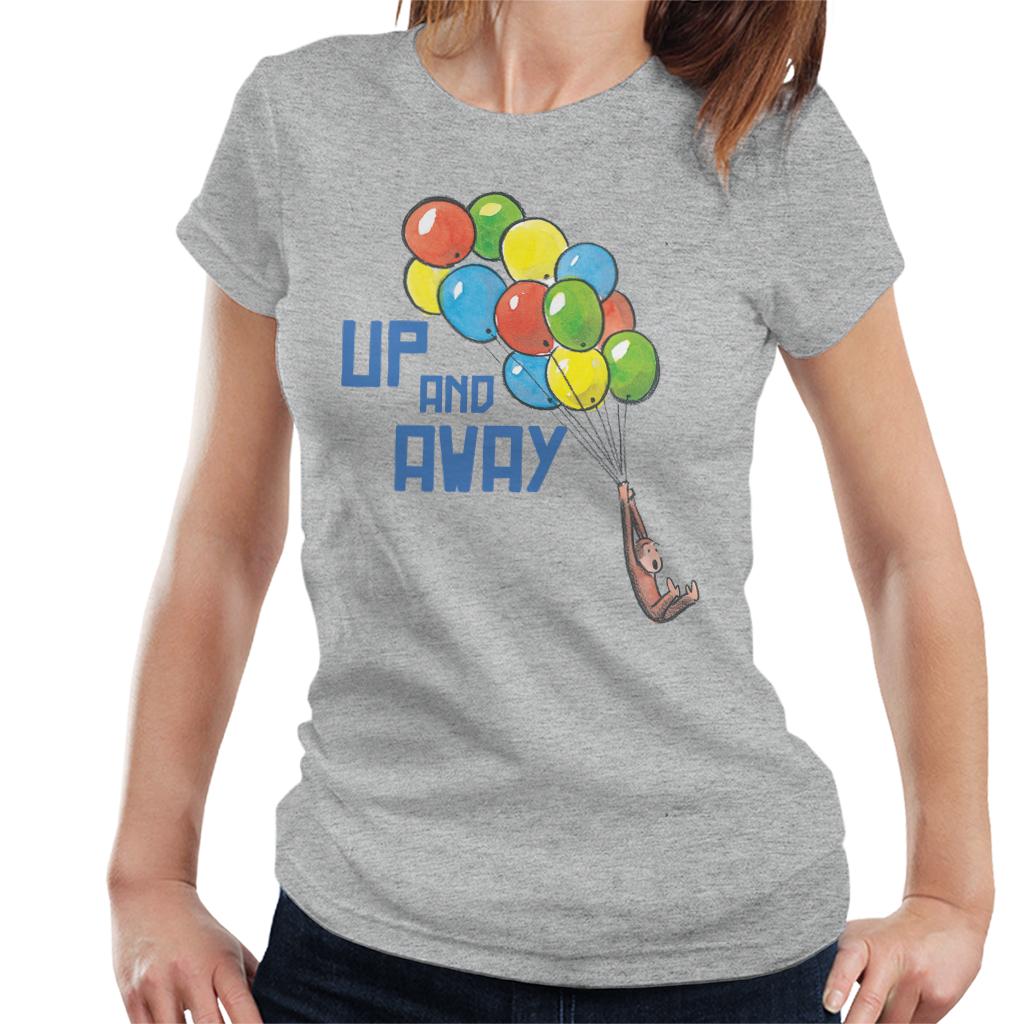 Curious George Up And Away Balloons Women's T-Shirt-ALL + EVERY