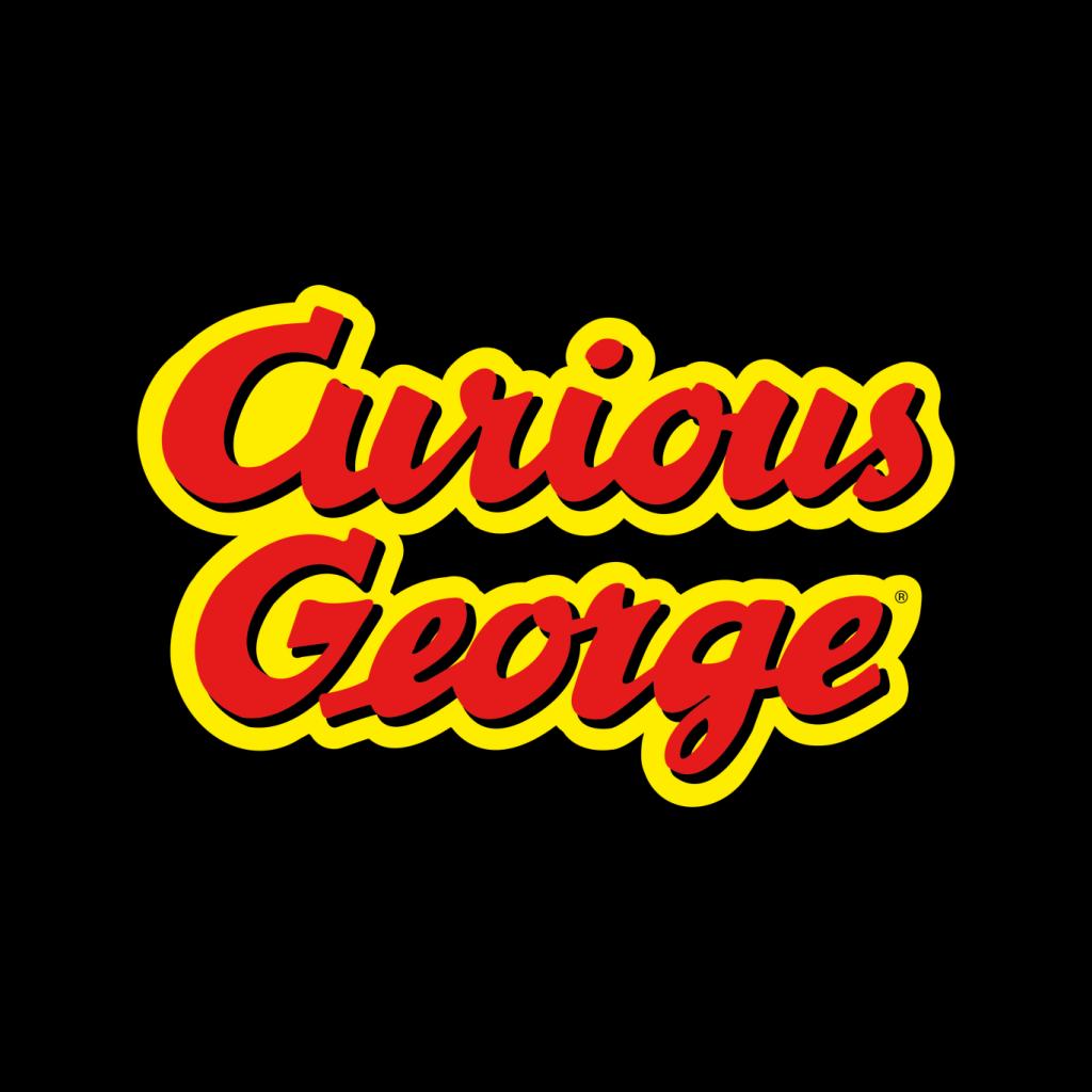 Curious George Big Outlined Logo Font Men's Hooded Sweatshirt-ALL + EVERY