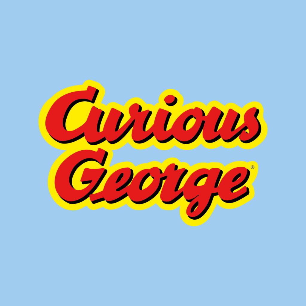 Curious George Big Outlined Logo Font Men's T-Shirt-ALL + EVERY