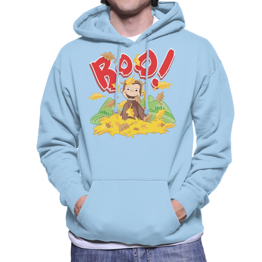 Curious George Boo In The Leaves Men's Hooded Sweatshirt-ALL + EVERY