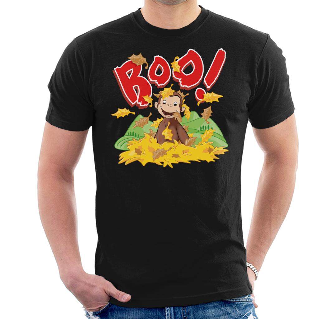 Curious George Boo In The Leaves Men's T-Shirt-ALL + EVERY