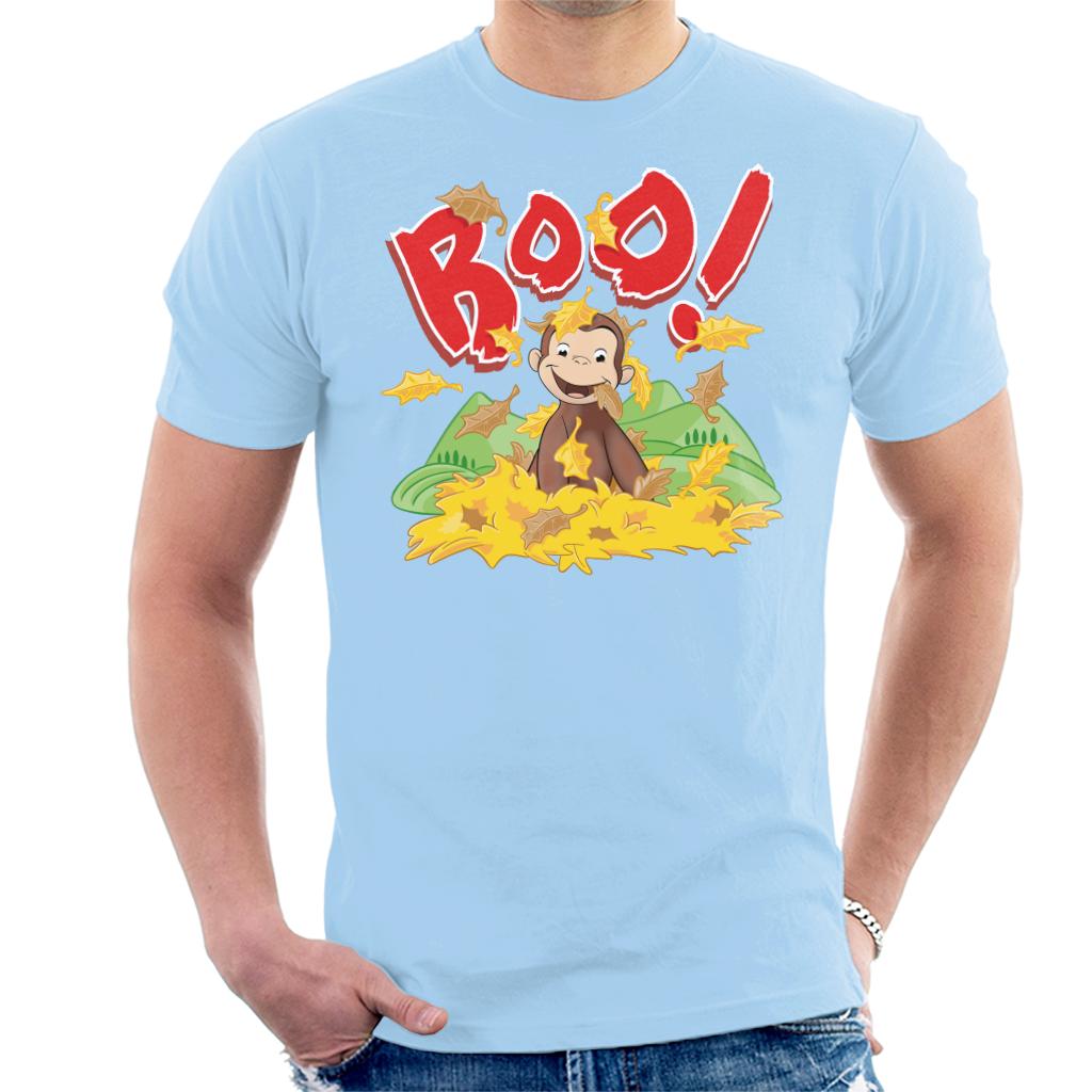 Curious George Boo In The Leaves Men's T-Shirt-ALL + EVERY