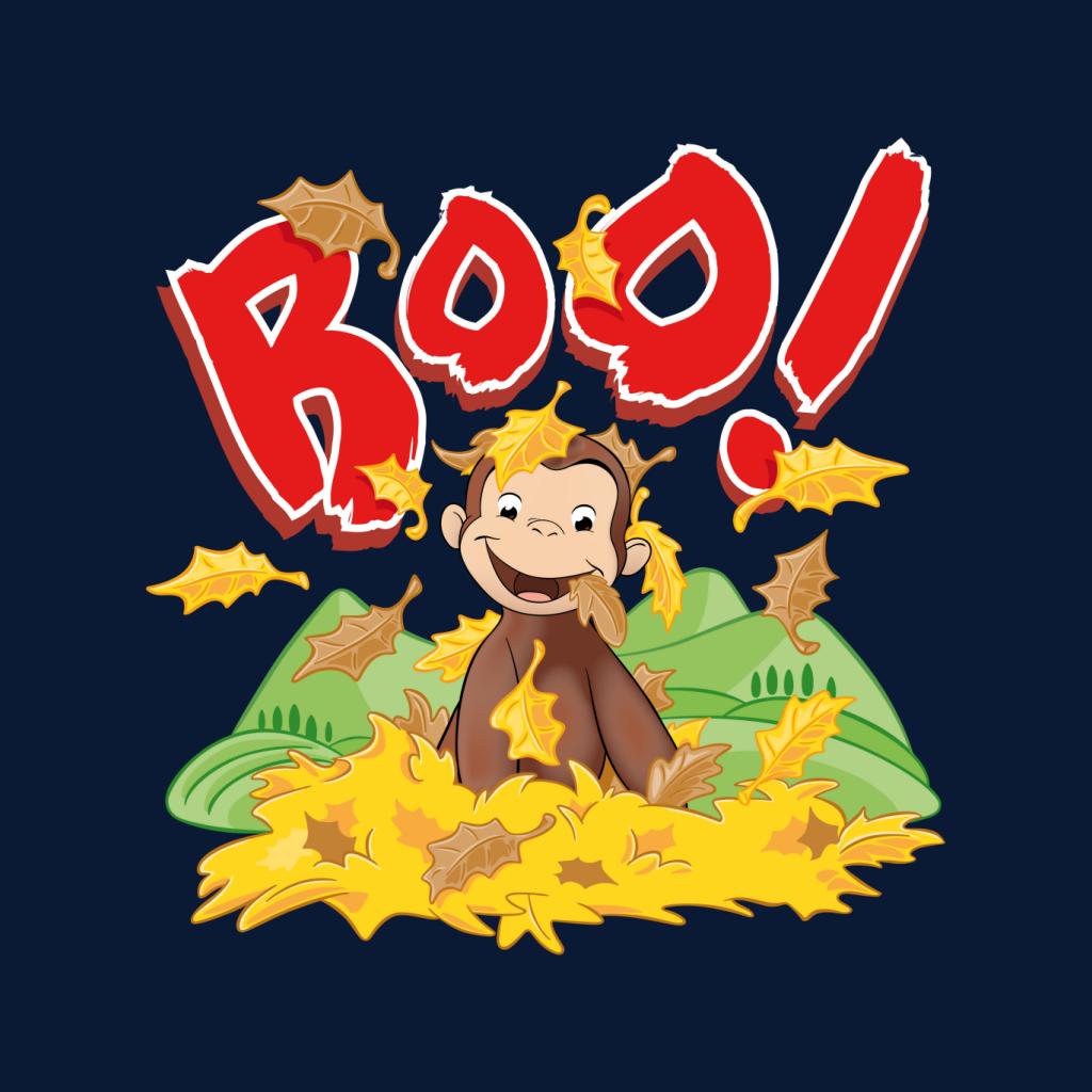 Curious George Boo In The Leaves Men's T-Shirt-ALL + EVERY