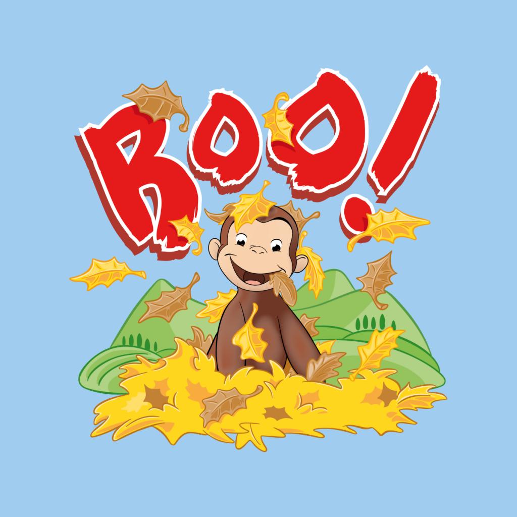 Curious George Boo In The Leaves Men's T-Shirt-ALL + EVERY