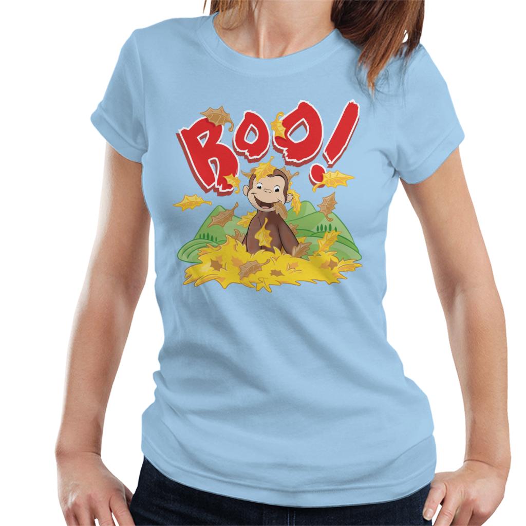 Curious George Boo In The Leaves Women's T-Shirt-ALL + EVERY