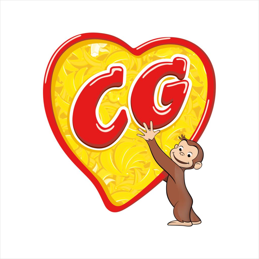 Curious George C G Love Heart Men's T-Shirt-ALL + EVERY