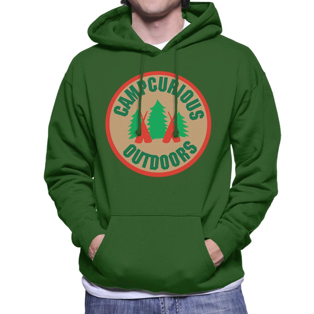 Curious George Camp Curious Outdoors Men's Hooded Sweatshirt-ALL + EVERY