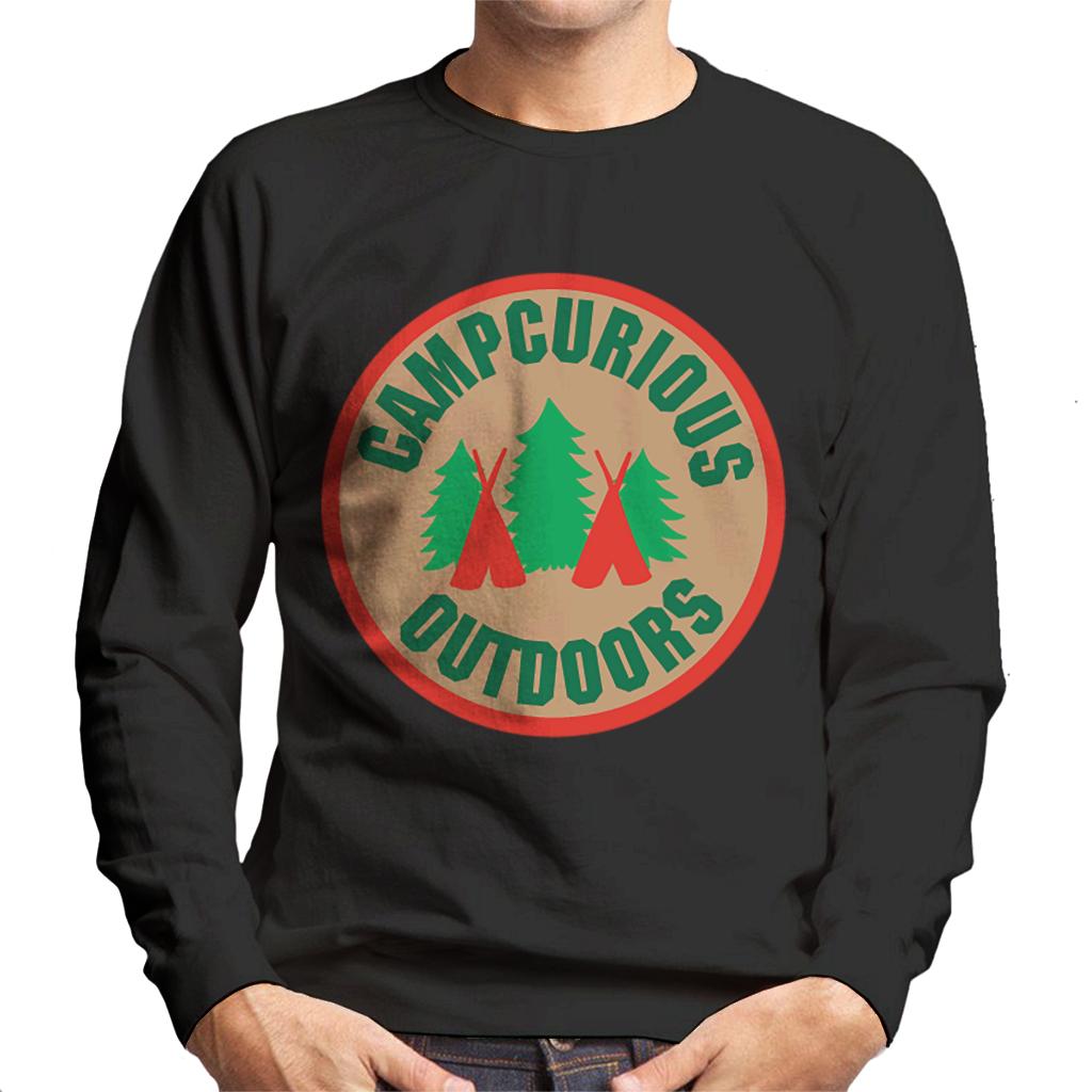 Curious George Camp Curious Outdoors Men's Sweatshirt-ALL + EVERY