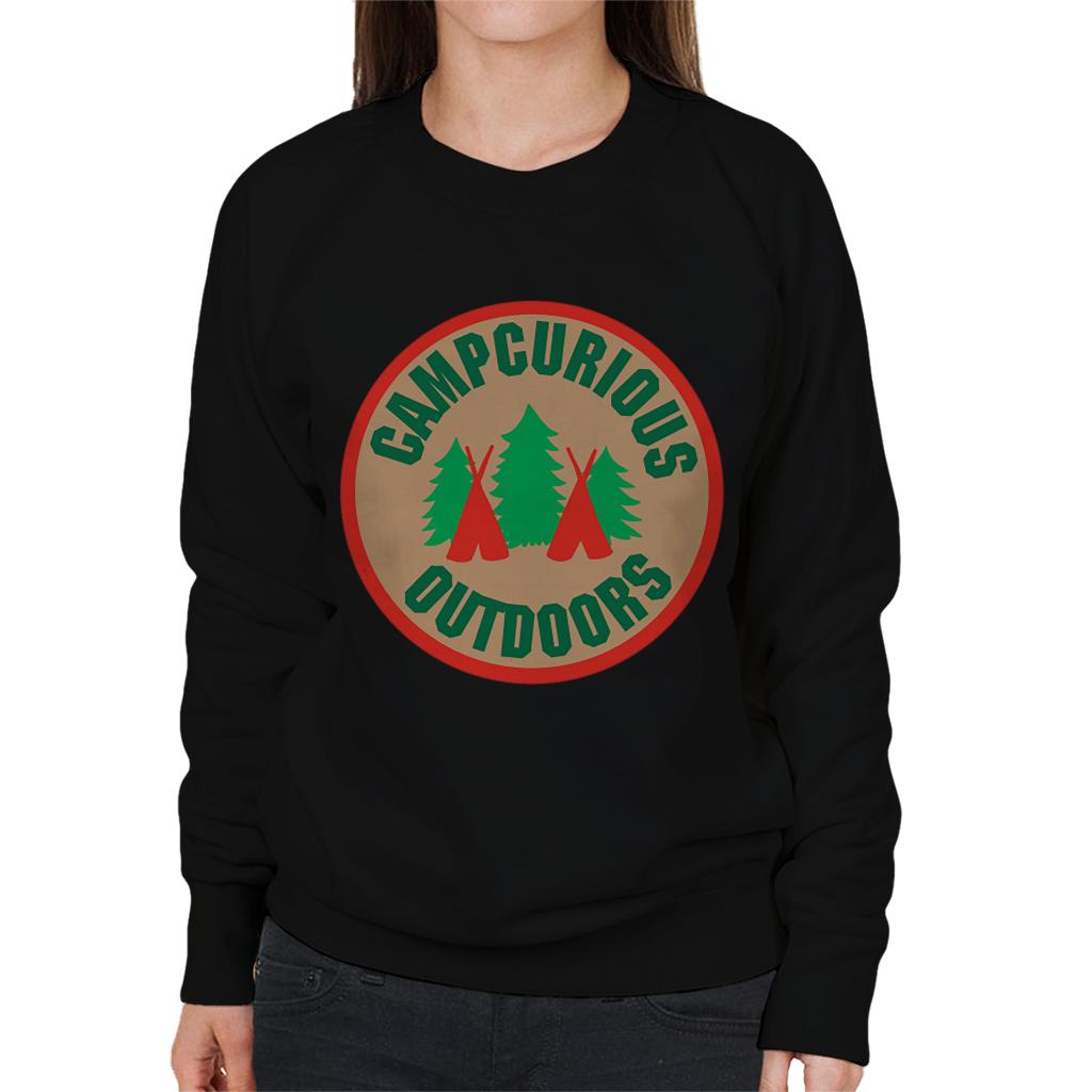 Curious George Camp Curious Outdoors Women's Sweatshirt-ALL + EVERY