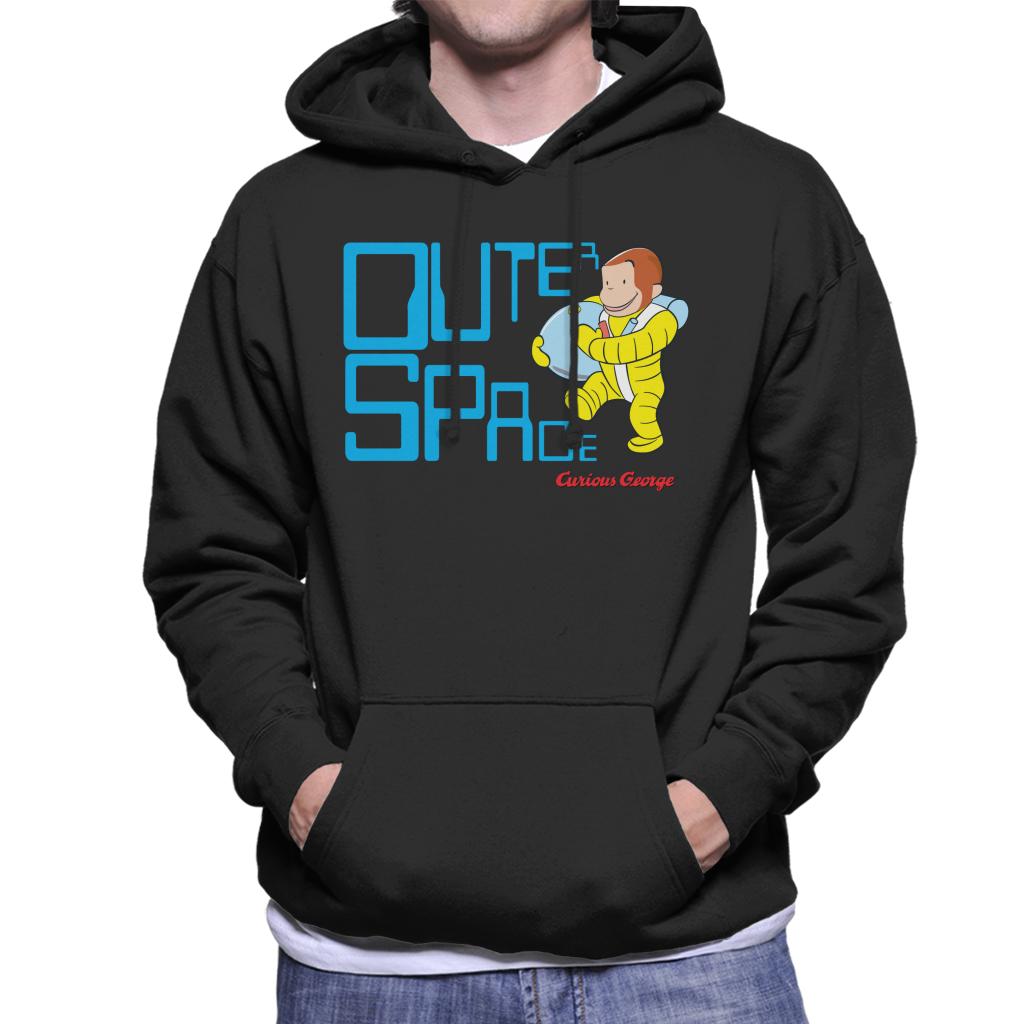 Curious George Outer Space Men's Hooded Sweatshirt-ALL + EVERY