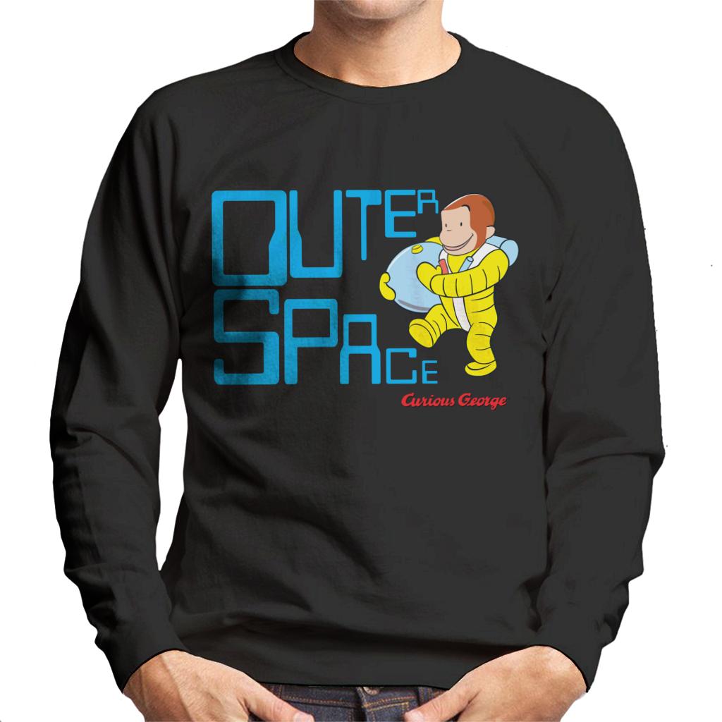 Curious George Outer Space Men's Sweatshirt-ALL + EVERY