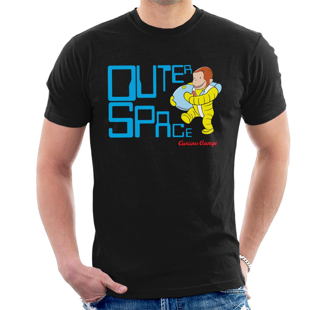 Curious George Outer Space Men's T-Shirt-ALL + EVERY