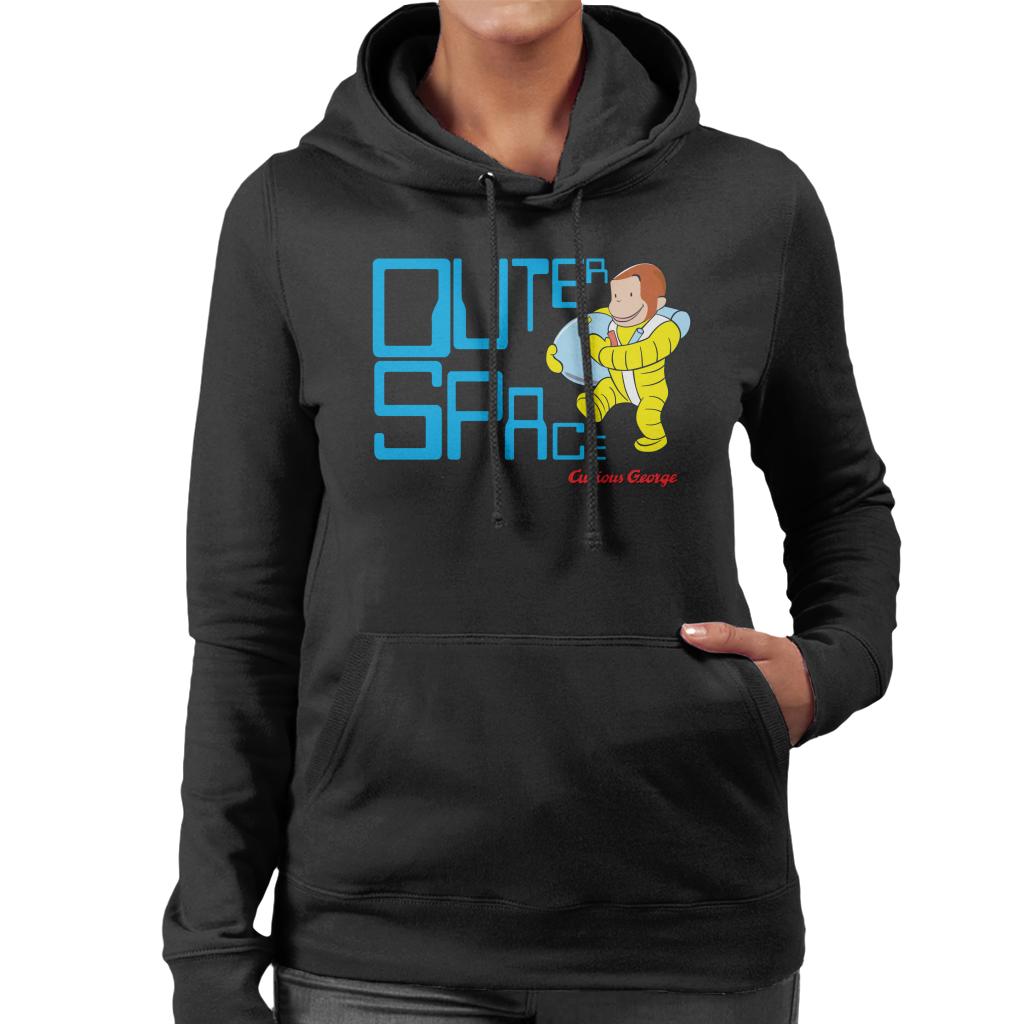 Curious George Outer Space Women's Hooded Sweatshirt-ALL + EVERY