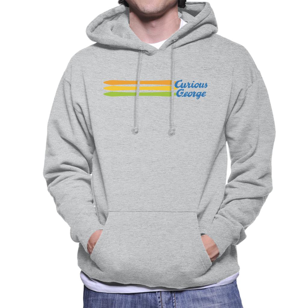 Curious George Blue Logo Men's Hooded Sweatshirt-ALL + EVERY