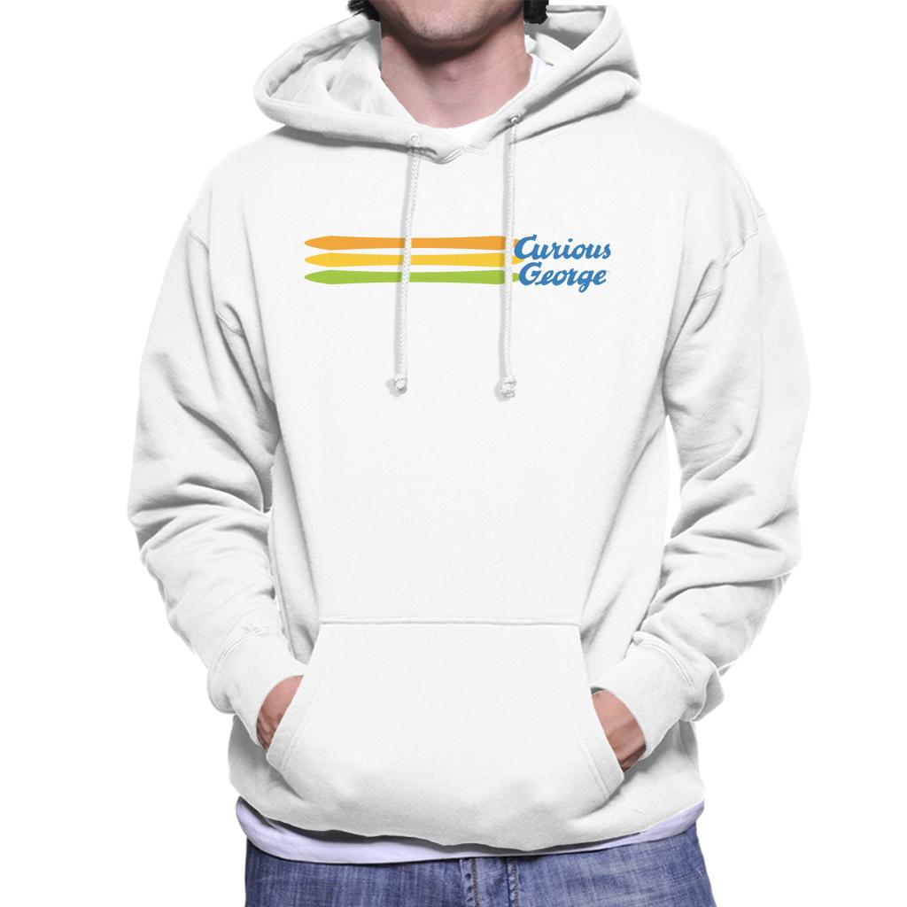 Curious George Blue Logo Men's Hooded Sweatshirt-ALL + EVERY