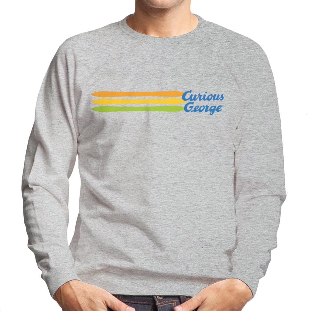 Curious George Blue Logo Men's Sweatshirt-ALL + EVERY