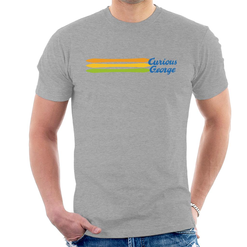 Curious George Blue Logo Men's T-Shirt-ALL + EVERY