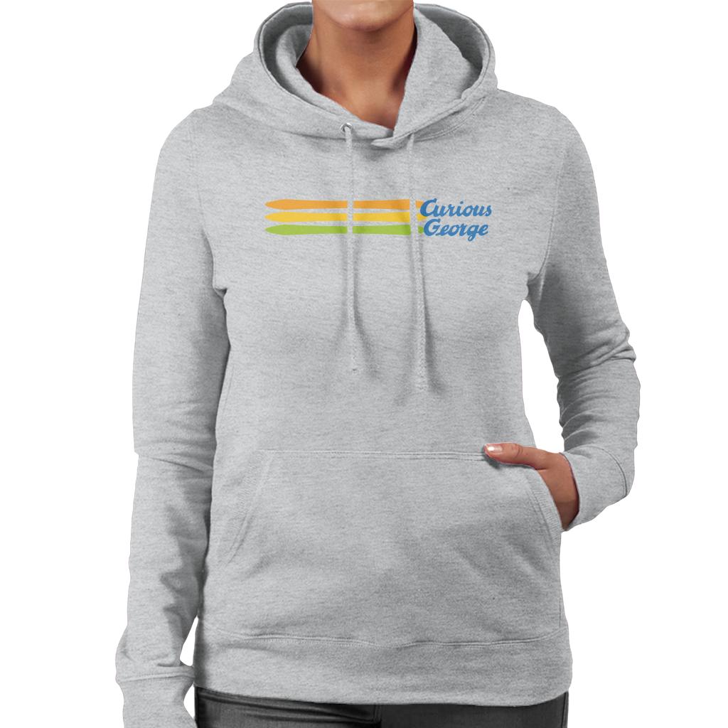 Curious George Blue Logo Women's Hooded Sweatshirt-ALL + EVERY