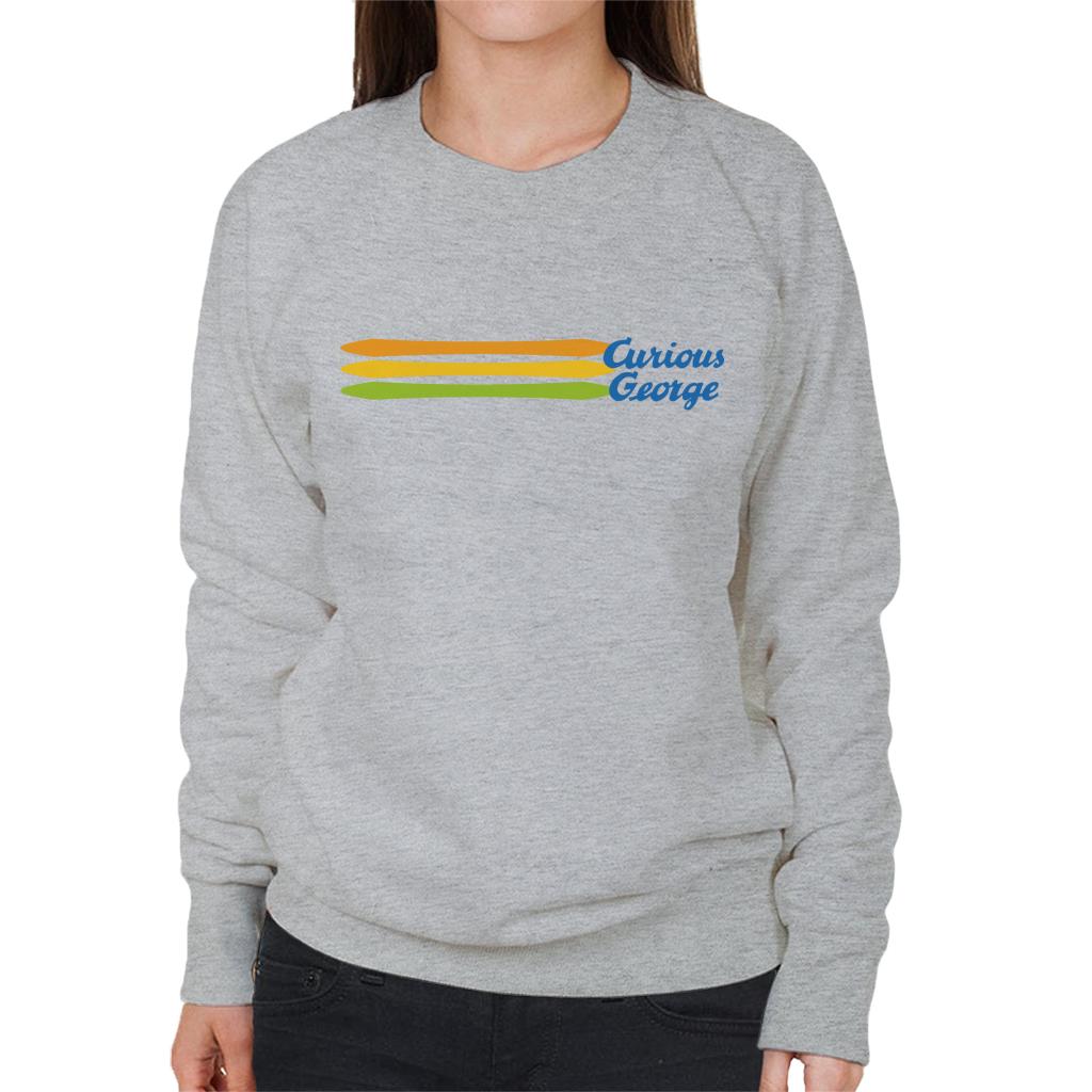 Curious George Blue Logo Women's Sweatshirt-ALL + EVERY