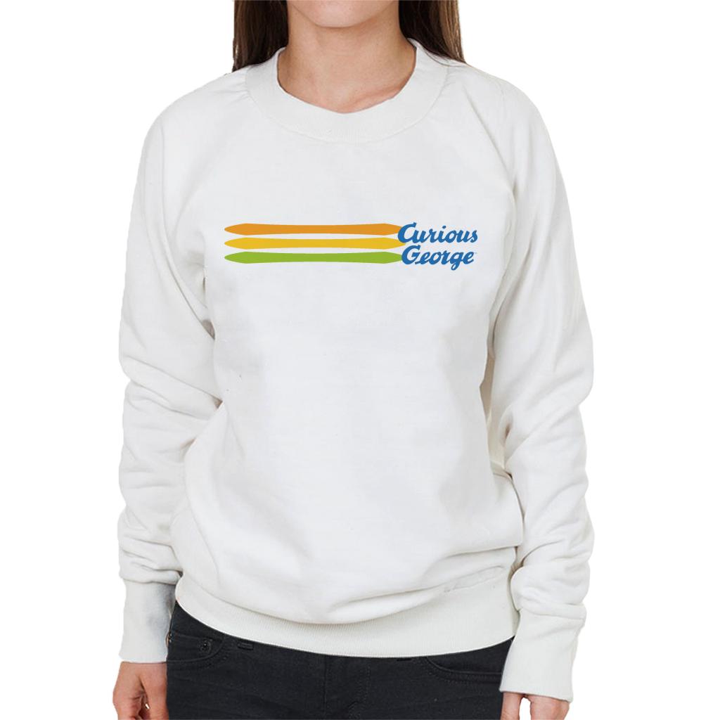 Curious George Blue Logo Women's Sweatshirt-ALL + EVERY