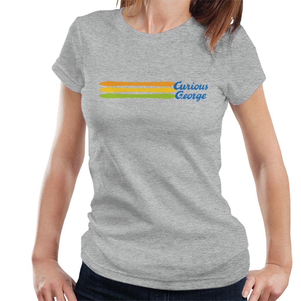 Curious George Blue Logo Women's T-Shirt-ALL + EVERY