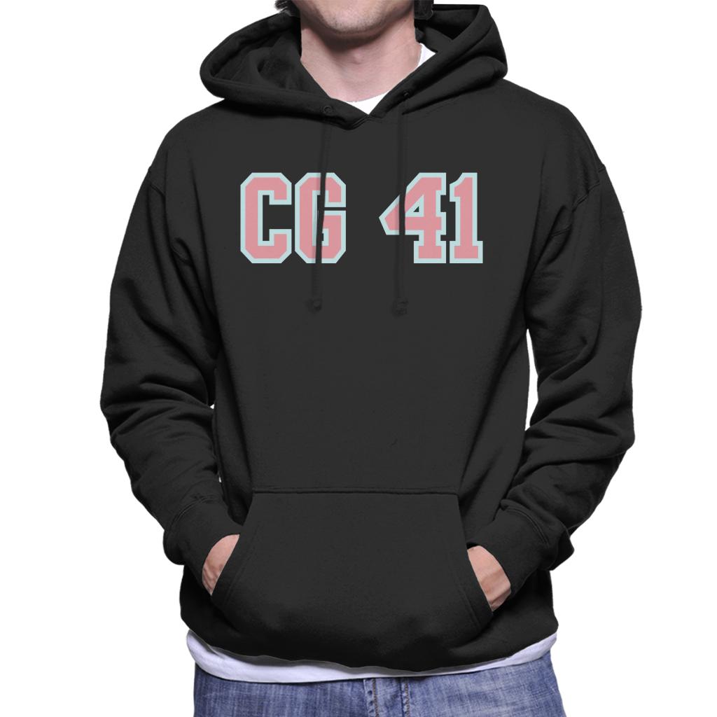 Curious George Pink C G 1941 Men's Hooded Sweatshirt-ALL + EVERY