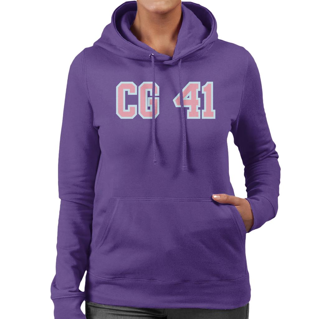 Curious George Pink C G 1941 Women's Hooded Sweatshirt-ALL + EVERY