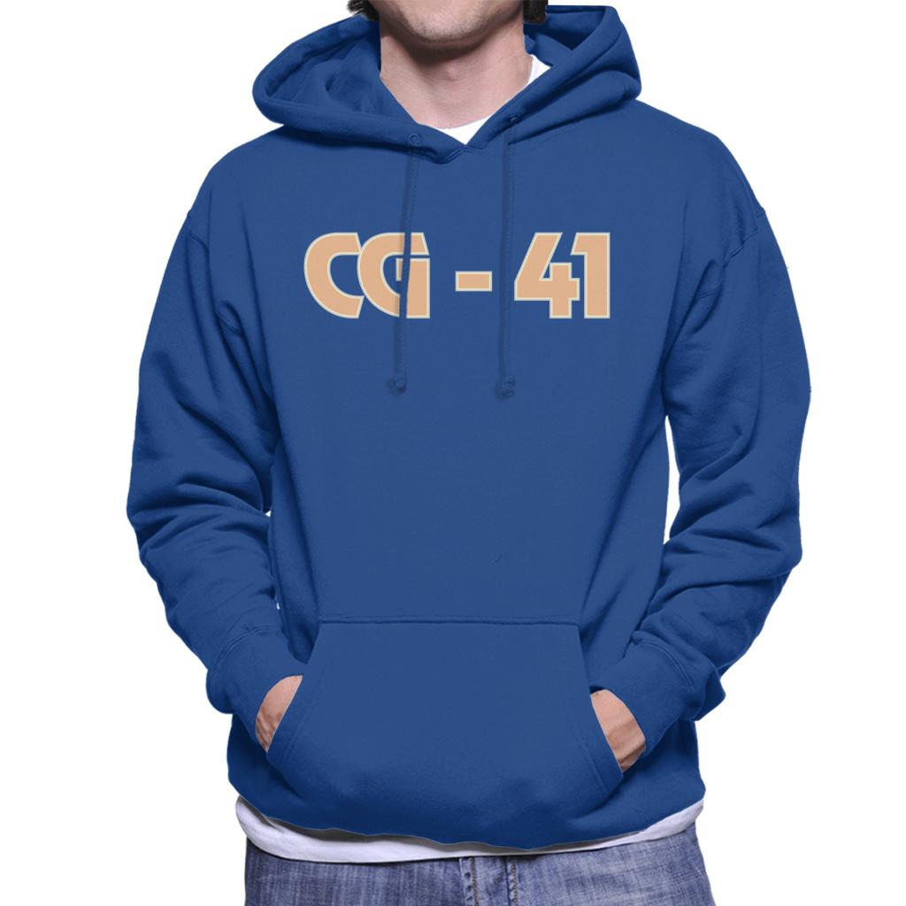 Curious George Peach C G 41 Men's Hooded Sweatshirt-ALL + EVERY