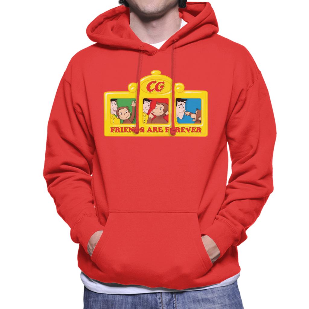 Curious George Friends Are Forever Men's Hooded Sweatshirt-ALL + EVERY